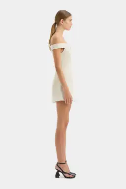 Sir the Label Sandrine Off Shoulder Mini Dress in Ecru Size 1 (AU 8) for rent on The Volte - image 2