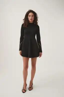 Aje Harmony Knit Mini Dress Black Size M / AU 10