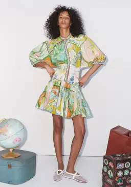 Alemais Atlas Mini Dress Green Multi Size 6 for rent on The Volte - image 1