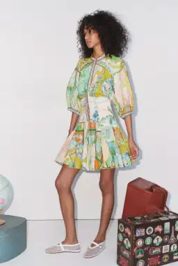 Alemais Atlas Mini Dress Green Multi Size 6 for rent on The Volte - image 2