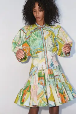 Alemais Atlas Mini Dress Green Multi Size 6 for rent on The Volte - image 4