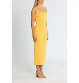 Bec & Bridge Yasmin Midi Dress in Papaya Size AU 6 for rent on The Volte - image 2