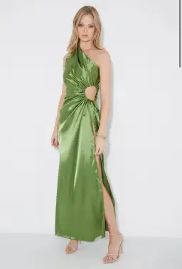 SONYA MODA Nour Maxi Dress Olive size 12 for rent on The Volte - image 2