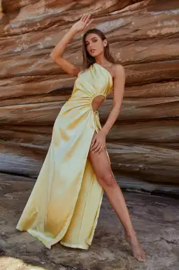 SONYA MODA NOUR MAXI DRESS YELLOW SIZE 12  for rent on The Volte - image 1