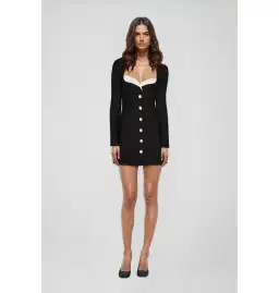 Atoir Mary Jane Mini Dress Black/Ivory Size S / AU 8