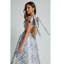 Sheike Briella Midi Dress Dress in Blue Size AU 8 for rent on The Volte - image 2