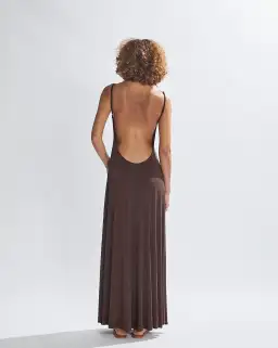 One Mile Sammy Maxi Dress in Brown Size AU 8 for rent on The Volte - image 2