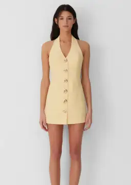 The Wolf Gang Irida Vest Mini Dress Butter Lemon Yellow Size 10 for rent on The Volte - image 2