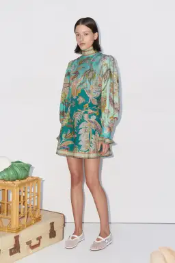 Alemais Franca Mini Dress Green Size 10