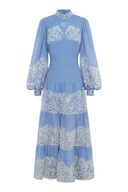 Alemais Arion Midi Dress Blue Size 8 for rent on The Volte - image 5