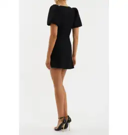 Rebecca Vallance Aubree Flower Mini Dress in Black Size AU 10 for rent on The Volte - image 2