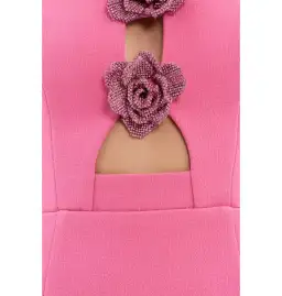 Rebecca Vallance Aubree Flower Mini Dress in Rose Size AU 8 for rent on The Volte - image 5