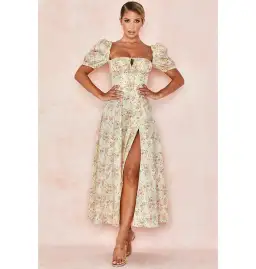 House of CB Tallulah Dress Lemon Floral Size S / AU 8 for rent on The Volte - image 1
