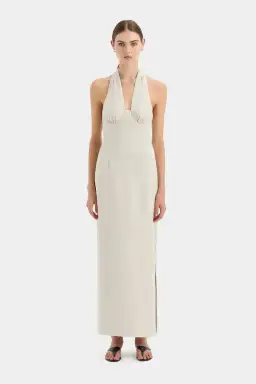 Sir the Label Affogato Halter Dress Ecru Size 4 / AU 14