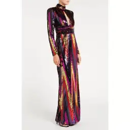 Rebecca Vallance Kaia Zig Zag Gown Multi Size 10 for rent on The Volte - image 2