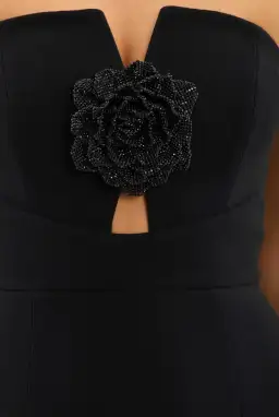 Rebecca Vallance Aubree Midi Dress Black Size 8 for rent on The Volte - image 5