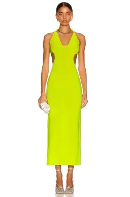 Dion Lee V Neck Rope Dress Acid Yellow Size 8 for rent on The Volte - image 4