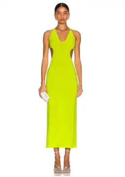 Dion Lee V Neck Rope Dress Acid Yellow Size 8 for rent on The Volte - image 1