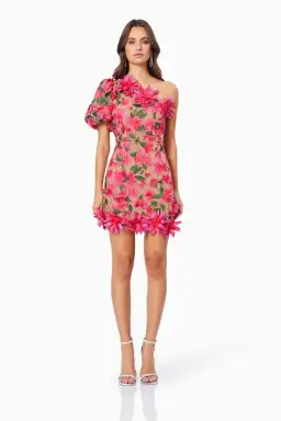 Elliatt Valentina One Shoulder Mini Dress Floral Size S / AU 8