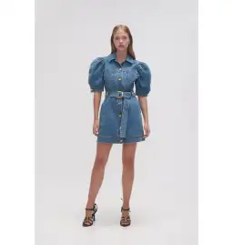 Aje Adriana Puff Sleeve Mini Dress 90's Wash Size AU 8  for rent on The Volte - image 1