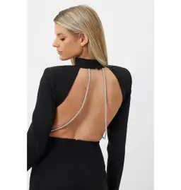 Bianca & Bridgett Mackenzie Backless Dress Black Size AU 6 for rent on The Volte - image 3