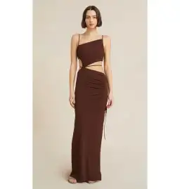 Bec & Bridge Dilkon Maxi Dress in Chocolate Size AU 6 for rent on The Volte - image 1
