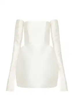 Mariam Seddiq Luis Mini Dress Ivory Size AU 8  for rent on The Volte - image 2