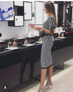 Fendi Monogram Knit Dress Size 6 