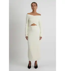 Camilla and Marc Minerva Long Sleeve Dress Cream Size 6