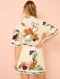 Alemais Meagan Mini Dress in Multi Print Size 10 for rent on The Volte - image 3