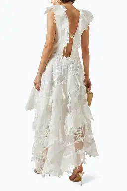Zimmermann Coaster Corset Laced Gown In Ivory Size 0 / AU 8 for rent on The Volte - image 2