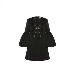 Rebecca Vallance Augustine Bow Mini Dress Black Size AU 12 for rent on The Volte - image 6