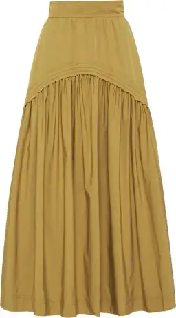 Aje Cosmos Drawstring Midi Skirt in Olive Green Size 10 for rent on The Volte - image 3
