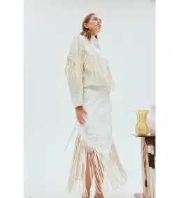 Alemais Barbara Fringe Jacket Size 8