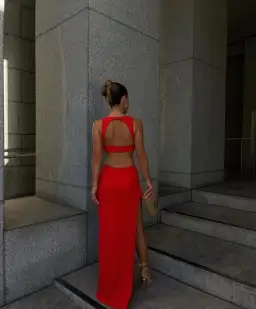 Effie Kats Eniko Gown Red Size S / AU 8 for rent on The Volte - image 2