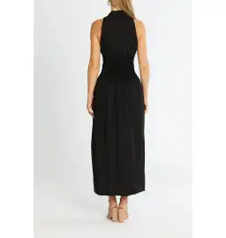 Esse Studios Folded Cotton Rib Dress Black Size AU 6 for rent on The Volte - image 3