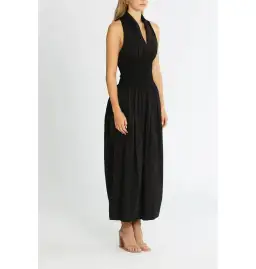 Esse Studios Folded Cotton Rib Dress Black Size AU 6 for rent on The Volte - image 2