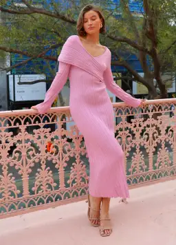 Mon Renn Harlow Midi Dress In Taro Size AU 8