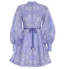 Zimmermann Violet Button Up Mini Dress Purple Size 1 / Au 10 for rent on The Volte - image 4