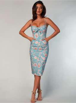 PASDUCHAS Woodley Tie Midi Dress size 8 for rent on The Volte - image 1
