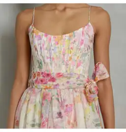 Zimmermann Natura Corset Midi Dress Kaleidoscope Garden Size 2 / AU 12 for rent on The Volte - image 2