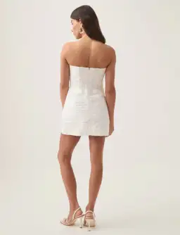 Aje Telma Ruffle Micro Mini Dress Ivory Size 12 for rent on The Volte - image 3