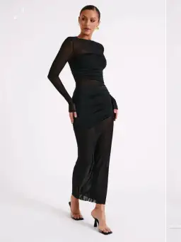 Meshki Kate Mesh Dress Black Size M/Au 10  for rent on The Volte - image 1