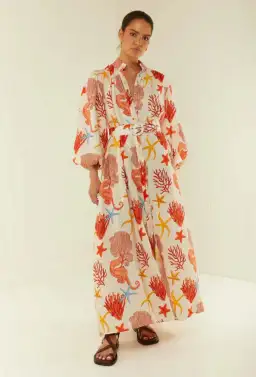 Palm Noosa Noddy Maxi Dress in Coral Print Size 10 for rent on The Volte - image 2