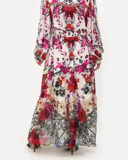 Camilla Button Through Tiered Maxi Dress Reign of Roses Print Size XL / AU 16  for rent on The Volte - image 6