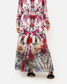 Camilla Button Through Tiered Maxi Dress Reign of Roses Print Size XL / AU 16  for rent on The Volte - image 4