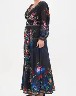 Camilla Flutter By Button Maxi Dress With Shaped Waistband Multi Size XXL / AU 18 for rent on The Volte - image 2