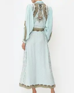 Camilla Curved Collar Shirt Midi Dress Luxe Espiritu Size L / AU 14 for rent on The Volte - image 3