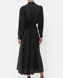 Camilla Curved Collar Shirt Midi Dress Luxe Espiritu  Size L / AU 14 for rent on The Volte - image 3