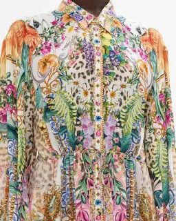 Camilla Flowers Of Neptune Tiered Long Shirt Dress Floral Size XXL / AU 18 for rent on The Volte - image 4